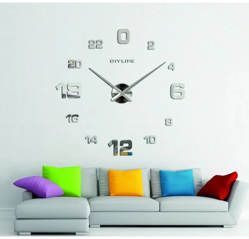 Moderné nalepovacie nástenné hodiny | 3D hodiny 12S022-Wall clock
