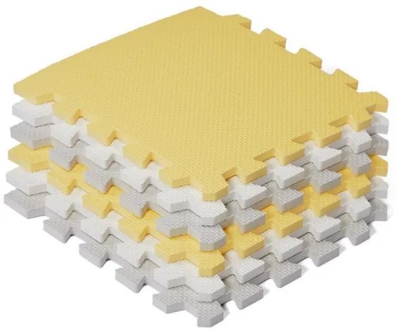 KINDERKRAFT - Penové puzzle LUNO 30ks šedá/žltá