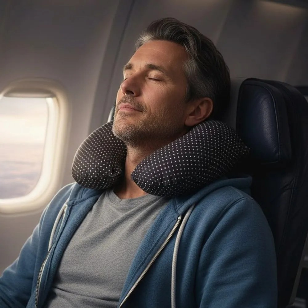 Polášek Cestovný vankúš - Žltá / bodky