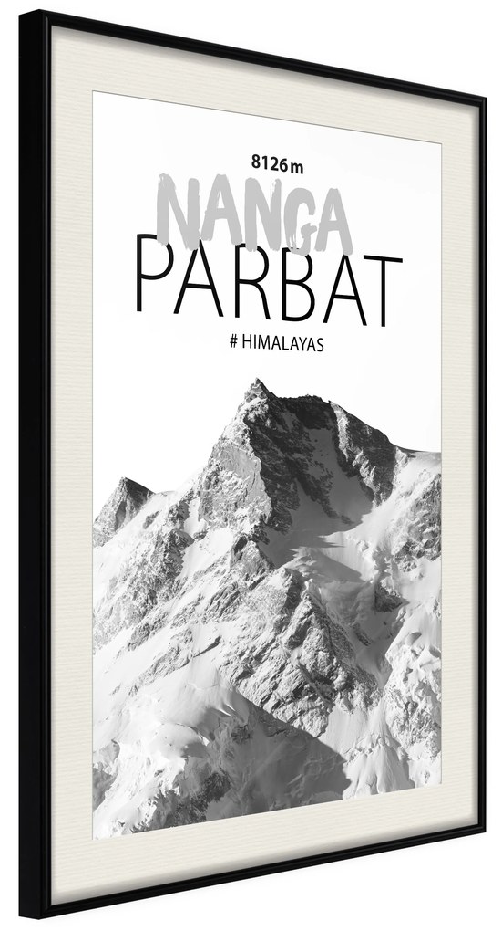 Artgeist Plagát - Nanga Parbat [Poster] Veľkosť: 20x30, Verzia: Zlatý rám s passe-partout