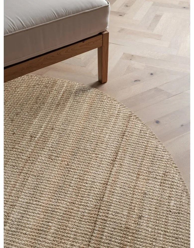 Jutový okrúhly koberec taupe ø 160 cm Bouclé Jaipur – Hanse Home