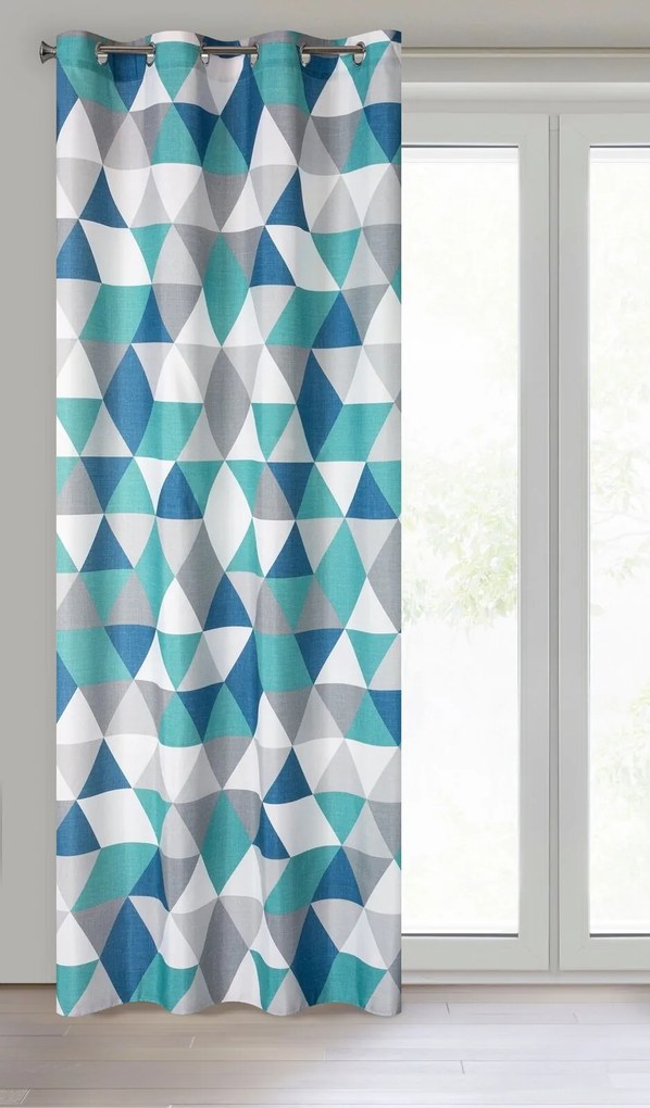 ZÁVES NA KRÚŽKOCH ADINA 140X250 CM VZOROVANÁ