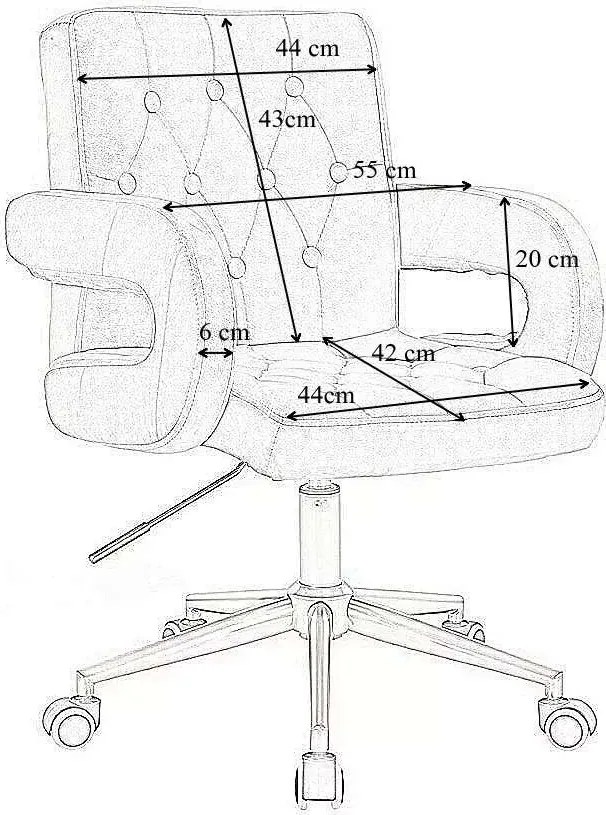 LuxuryForm DESIGN Stolička BOSTON VELUR na striebornej podstave s kolieskami - modrá