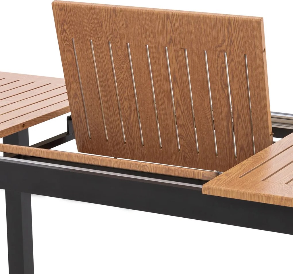 Doppler EXPERT WOOD antracit, polohovacie a stohovateľné kreslá, 6+2+1