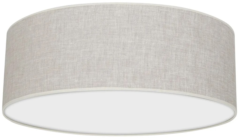 Stropné svietidlo Lino Round, 1x ľanové tienidlo, (biele plexisklo), (fi 50cm)