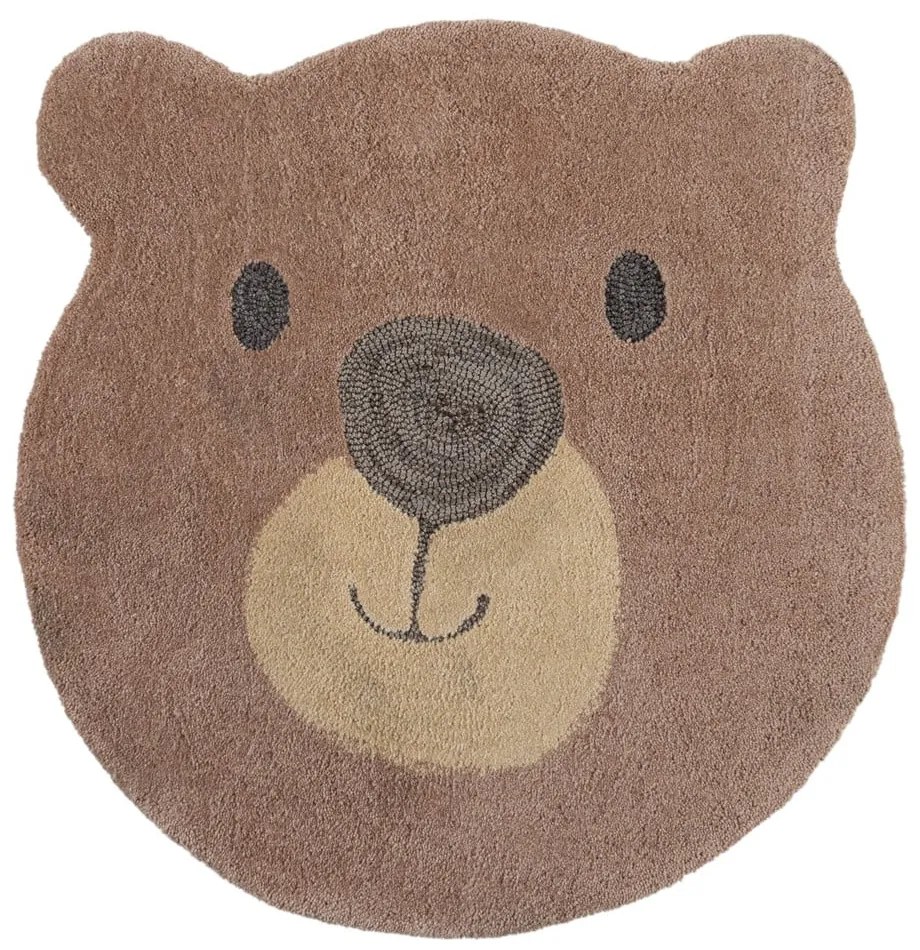 Detský koberec Flair Rugs Bear Face, ø 70 cm