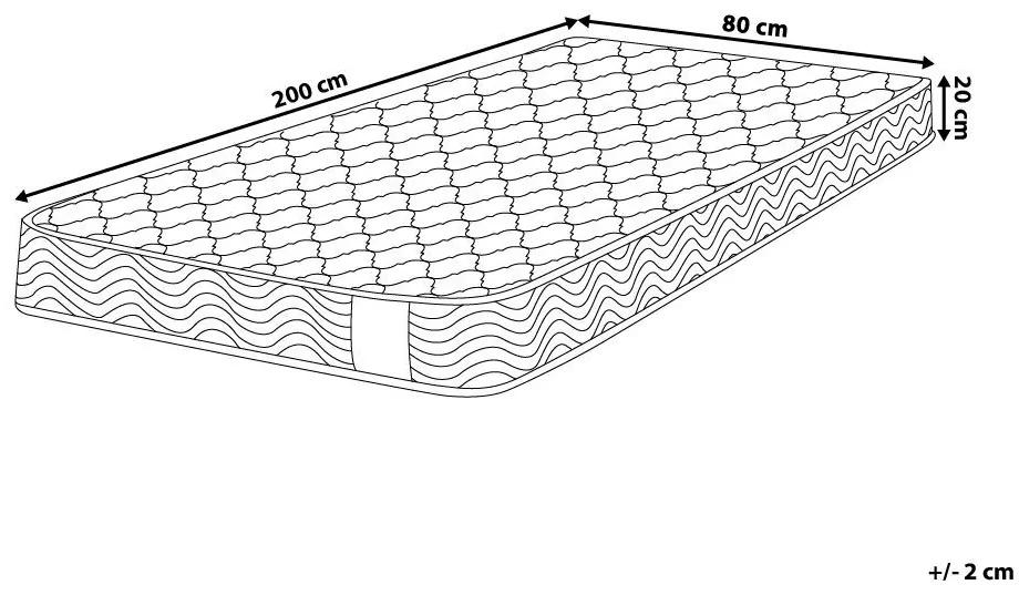 Vreckový pružinový matrac tvrdý 80 x 200 cm BLISS Beliani