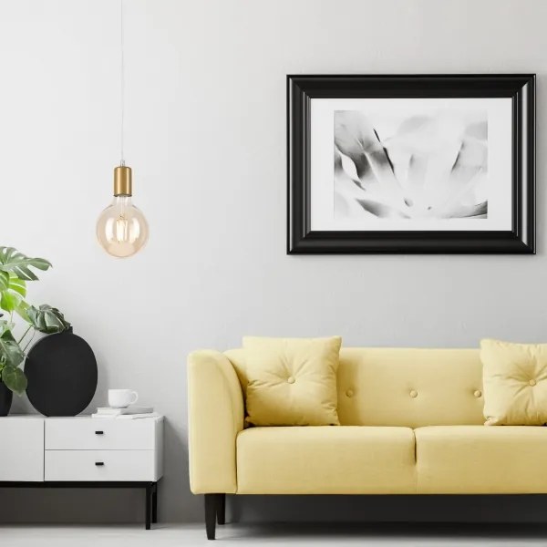 Luster na lanku ASTRID 1xE27/60W/230V zlatá