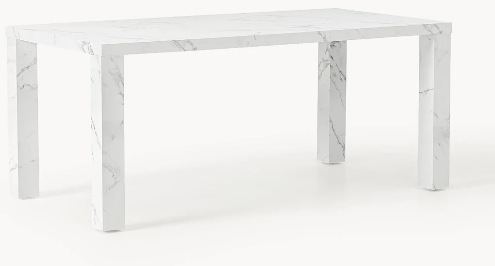 Jedálenský stôl so vzhľadom mramoru Carl, 180 x 90 cm