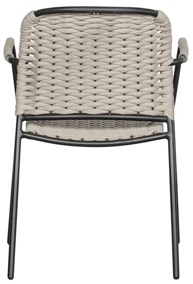 Čierno-béžové kovové záhradné stoličky v súprave 2 ks Taku – Exotan