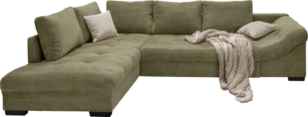 XXXLutz ROHOVÁ SEDAČKA, textil, olivovozelená P & B - Sedačky - 002310006752