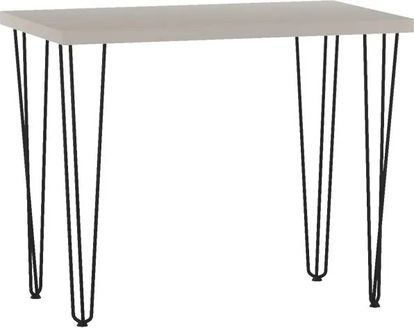 Vintino Jedálenský stôl RIMINI 100 × 60 cm – kašmírový / čierne kovové nohy