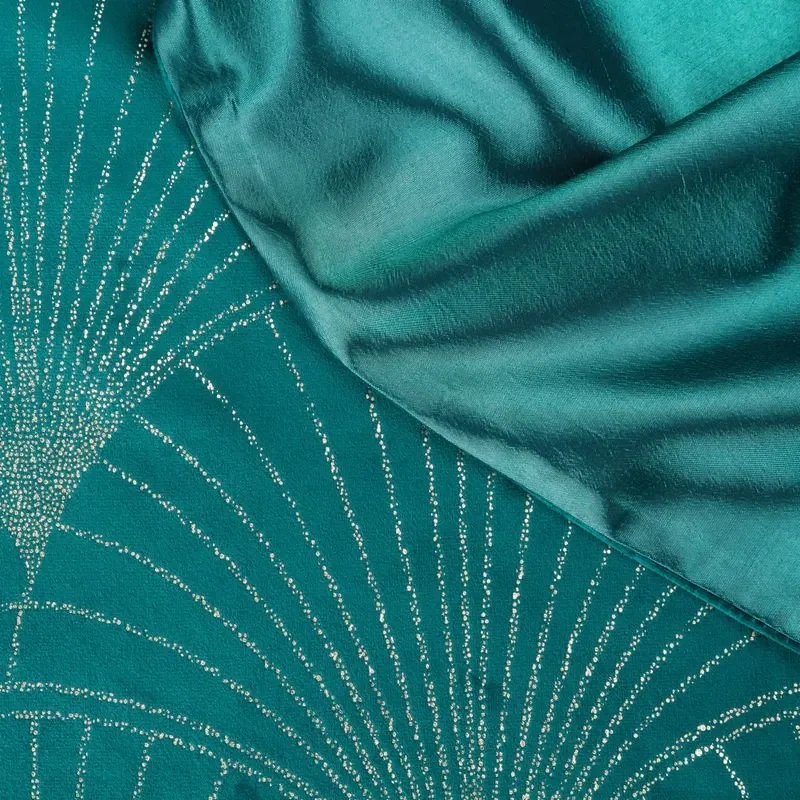 Dekorstudio Elegantný zamatový behúň na stôl BLINK 14 tmavotyrkysový Rozmer behúňa (šírka x dĺžka): 35x140cm