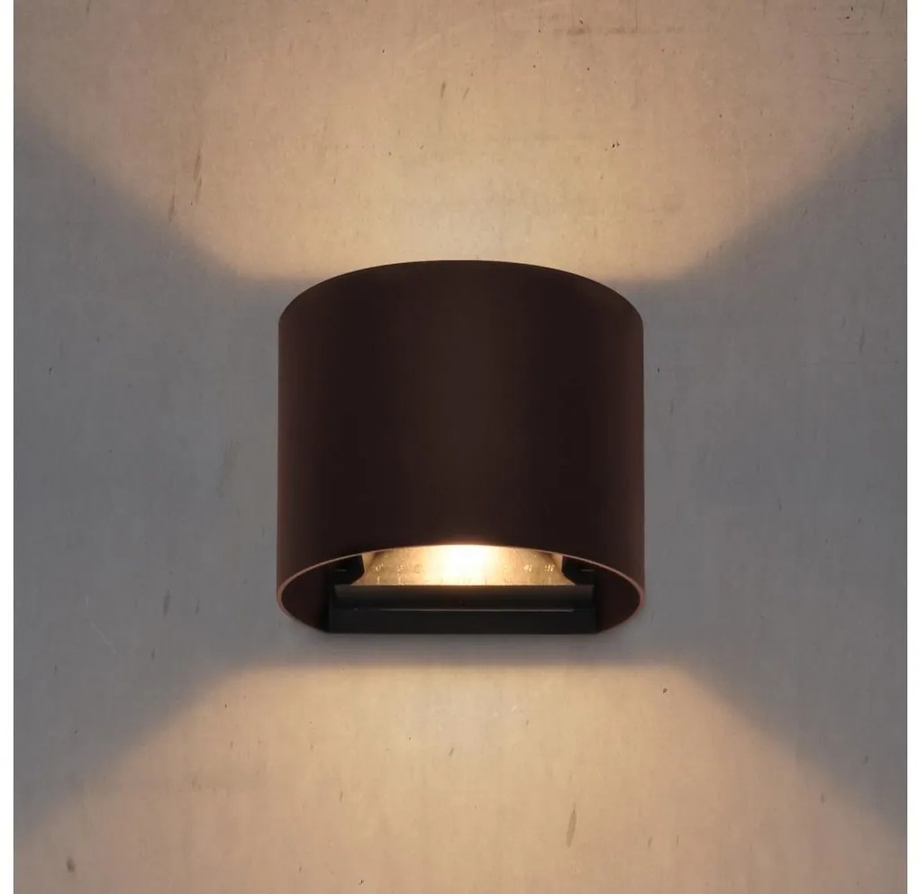 Brilagi - LED vonkajšie nástenné svietidlo RONDO LED/6W/230V hnedé IP54