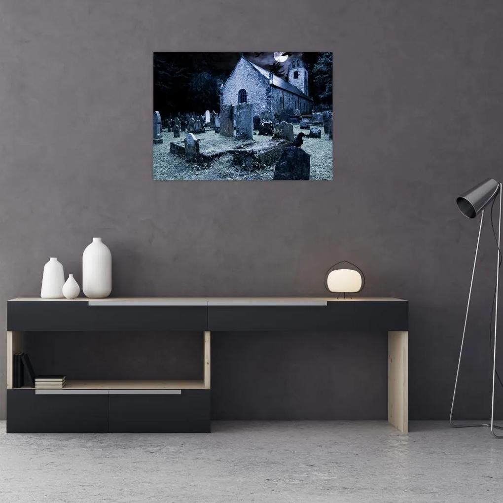 Sklenený obraz - Temná noc (70x50 cm)