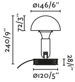 FARO 56102 - Stolná lampa s klipom 2v1 BELA 1xE27/15W/230V modrá