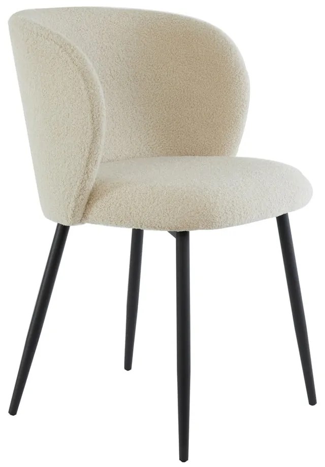 Béžové čalúnené jedálenské kreslo Elyna – Light & Living