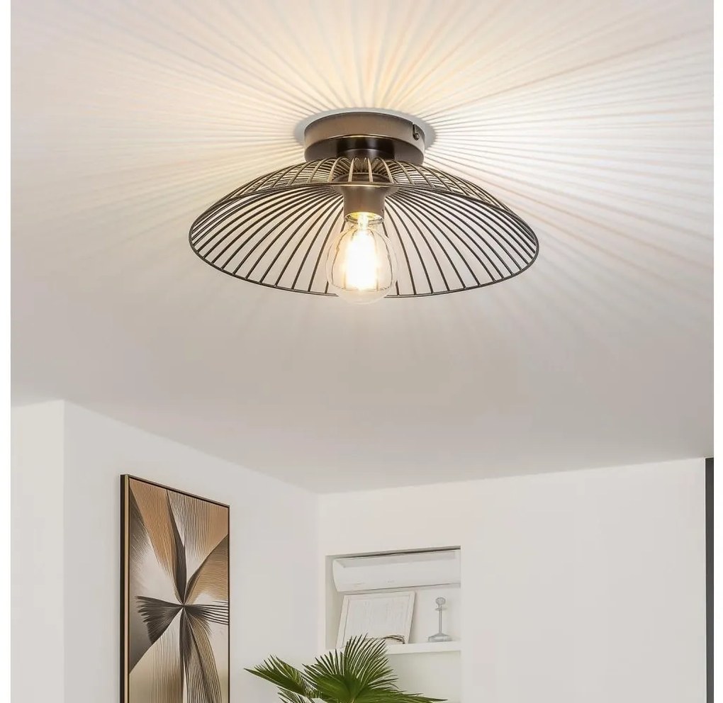 Brilagi - LED prisadený luster CERIA WIRE 1xE27/40W/230V pr. 26 cm čierny