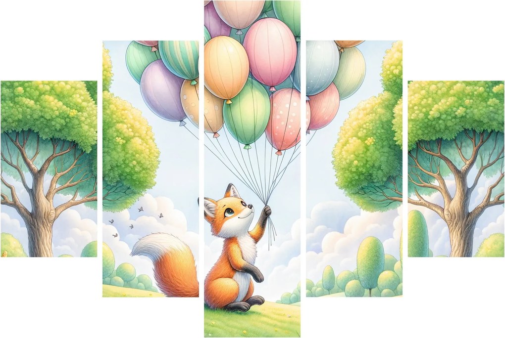 Obraz – Šťastná líška (150x105 cm)
