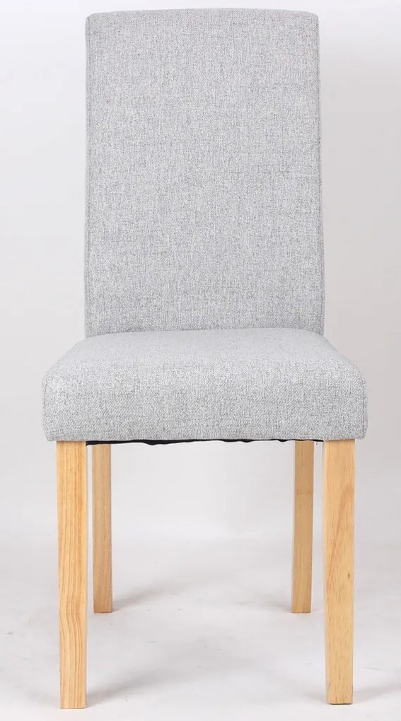 Jedálenská stolička s prešitím Kiki, svetlo šedá látka