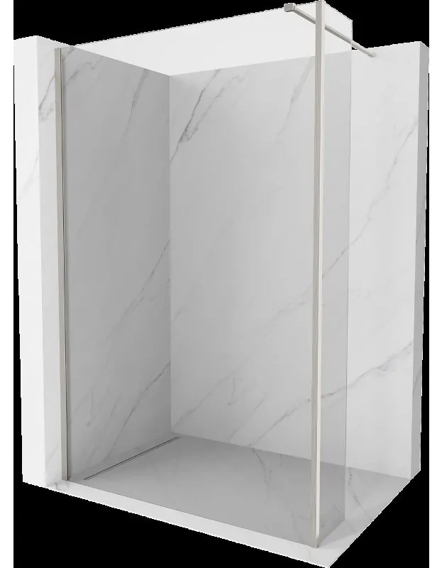 Mexen Kioto sprchová stěna Walk-in 130 x 40 cm, transparentná, kartáčovaný nikel - 800-130-212-97-00-040