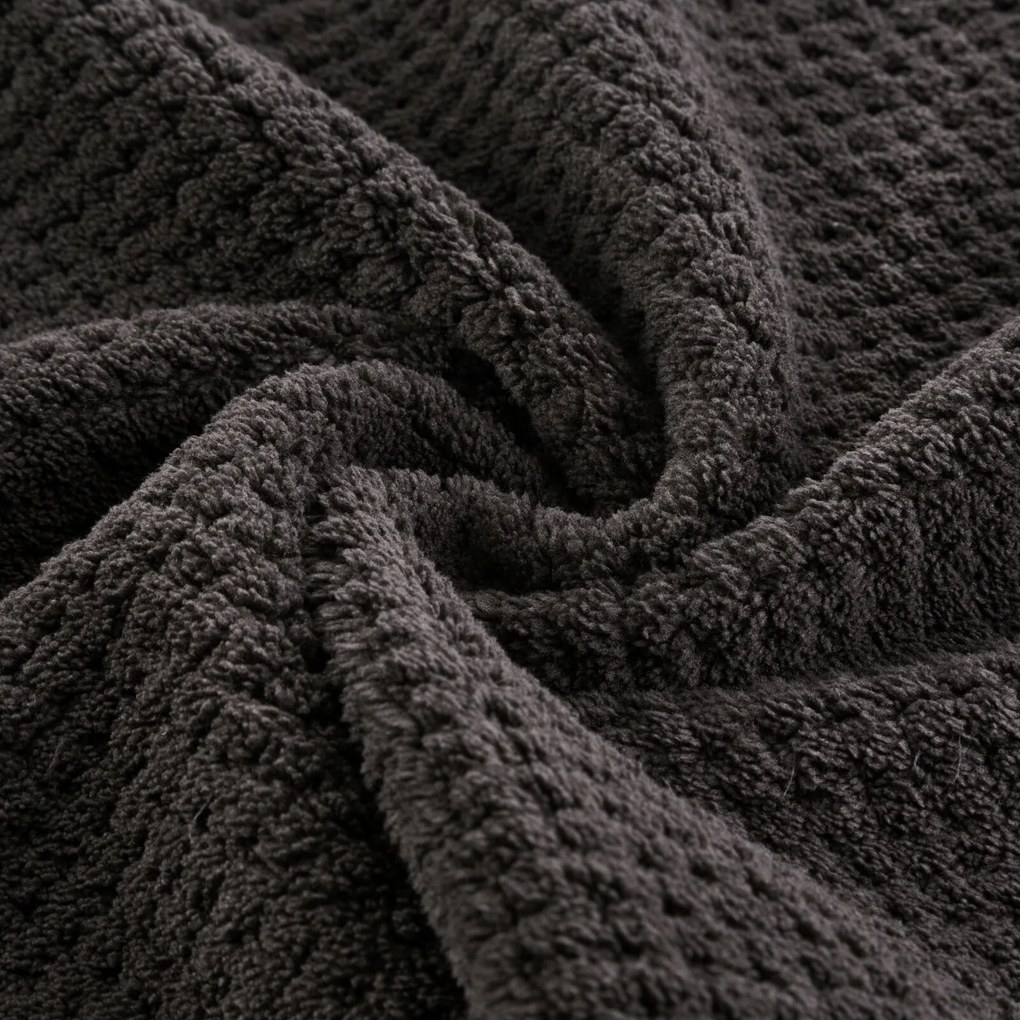 RÝCHLOSCHNÚCI UTERÁK Z MIKROVLÁKNA ZOE1 SADA 6KS 50X90 CM TMAVOSIVÁ