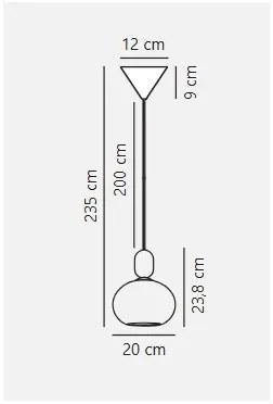 Nordlux - Luster na lanku NOTTI 1xE27/40W/230V šedá