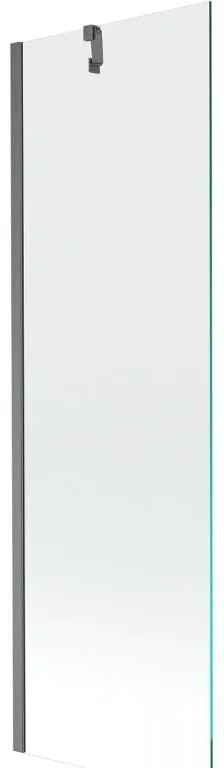 Mexen Next, 1-krídlová vaňová zástena 60 x 150 cm, 6mm číre sklo, brúsená grafitová, 895-060-000-00-00-66