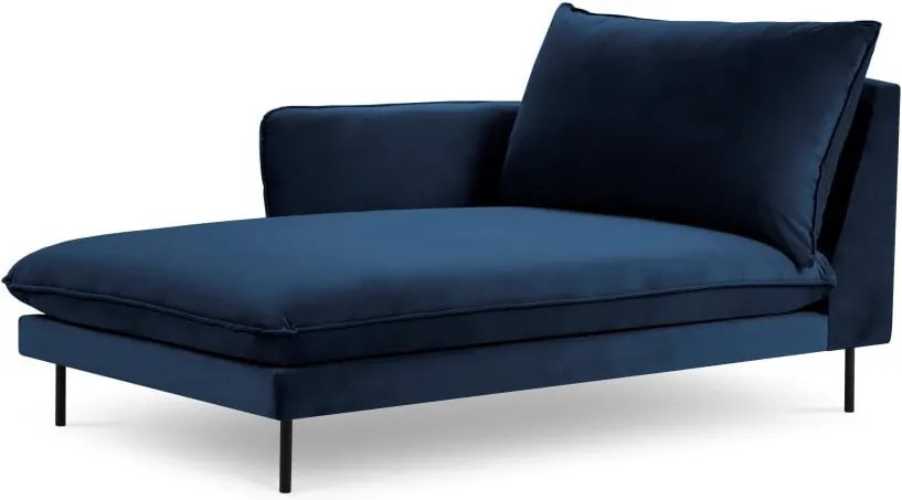 Modrá zamatová leňoška Cosmopolitan Design Vienna, ľavý roh