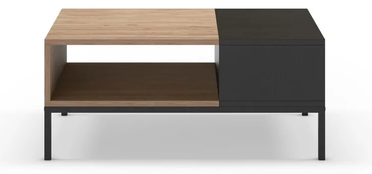Konferenčný stolík v čierno-prírodnej farbe 56x90 cm Cailin – Marckeric