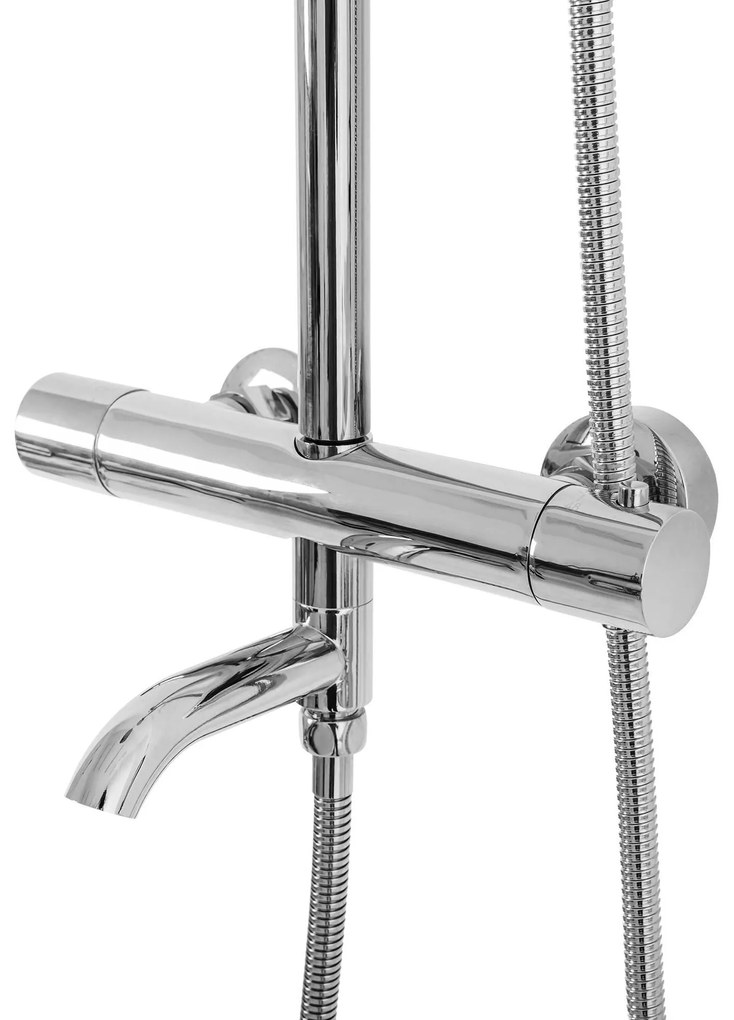Rea Lungo, termostatická batéria s hornou hlavovou a ručnou hlavicou, chrómová, REA-P6607