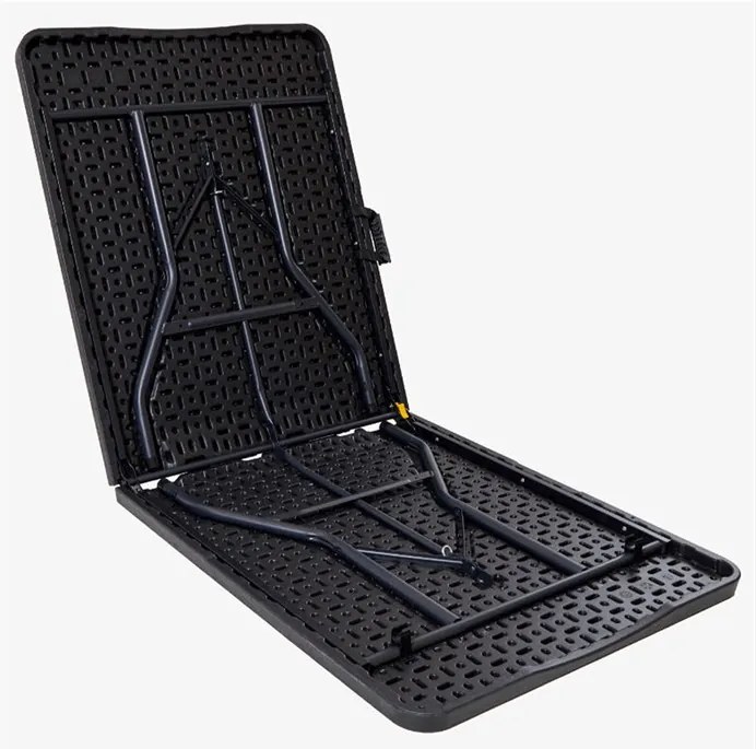 Autronic BONTEC Záhradný stôl, kov, plast, čierna, AZ-K1003 BK Farba: Čierna