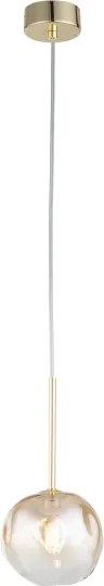 BRILAGI - Závesný luster VULCANO na lanku 1xG9/8W/230V pr. 15 cm zlatá/dýmová béžová