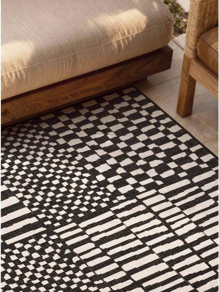 Čierny/krémovobiely vnútorný a vonkajší koberec 120x170 cm Haringey Barkham – Ted Baker