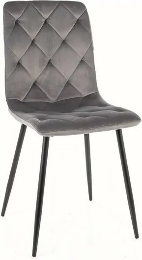 SI Jerry Velvet stolička sivý