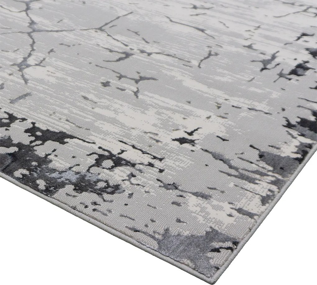 Koberec Allianz 6308 GREY – sivý obdĺžnikový s vzorom Rozmer: 60x100 cm