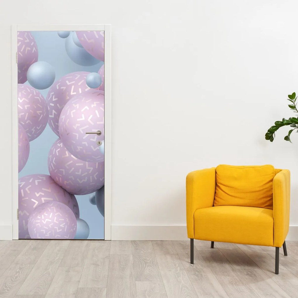 Fototapeta na dvere - Pastelové gule (95x205cm)