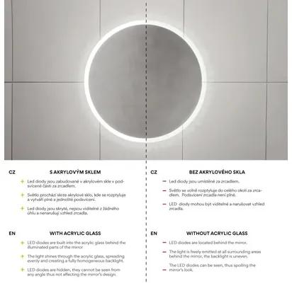 LED zrkadlo do kúpeľne Nimco 60x80 cm s dotykovým senzorom ZP 11002V