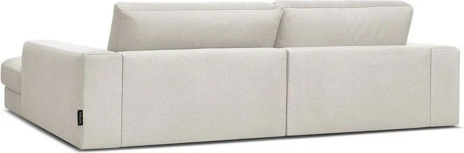 Béžová zamatová rohová pohovka (pravý roh/s leňoškou) Sierra – Bobochic Paris