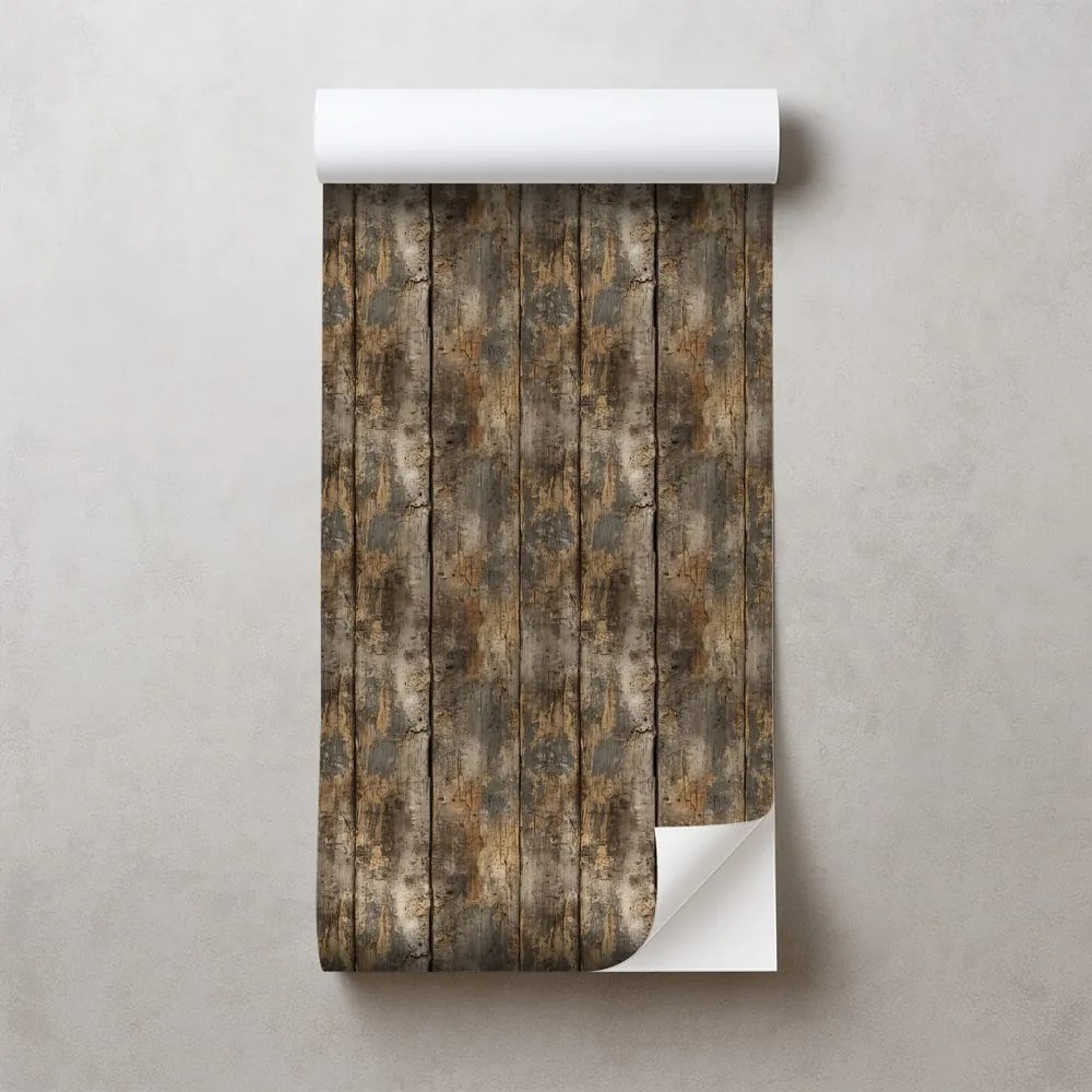 Samolepiaca fototapeta rustikálne drevené dosky