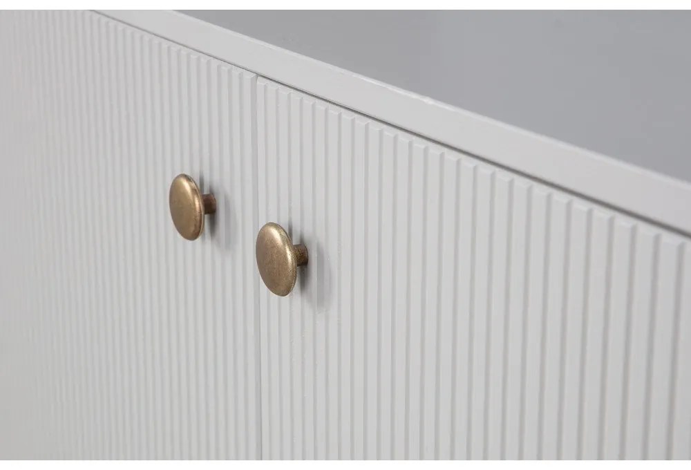 Svetlosivá modulárna knižnica z borovicového dreva 80x200 cm Madu – WOOOD