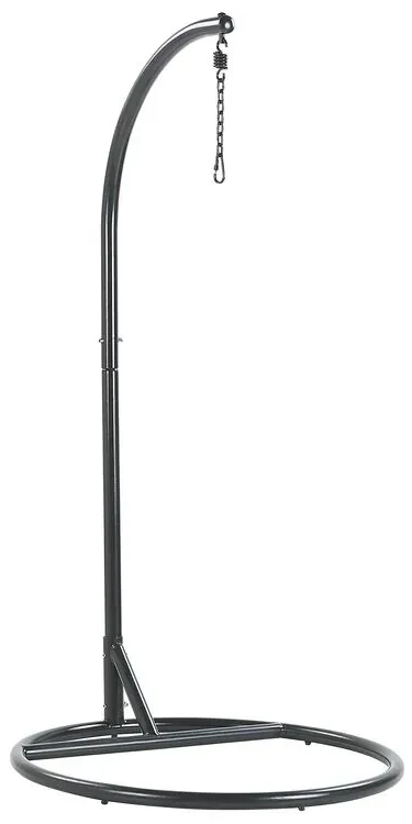Závesné kreslo so stojanom ø 102 cm čierne ALLERA  Beliani