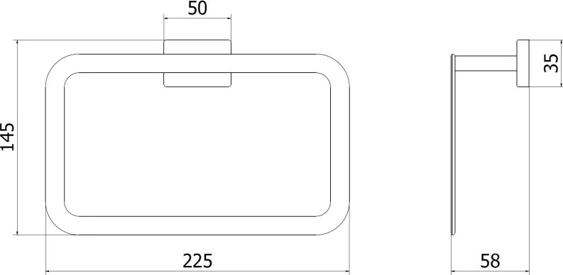 Mexen Arno, prsteňový vešiak na uterák, zlatá matná, 7020732-55