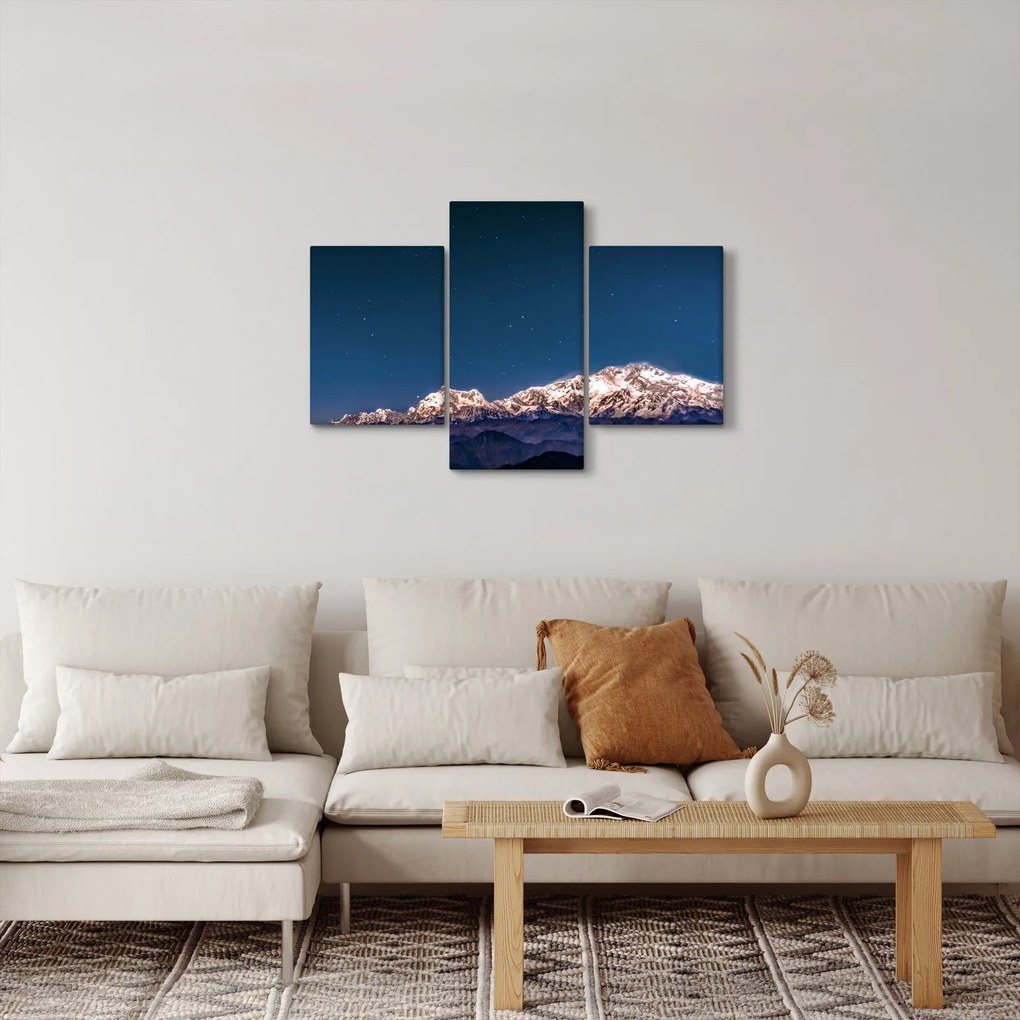 Obraz hôr a nočnej oblohy (90x60 cm)