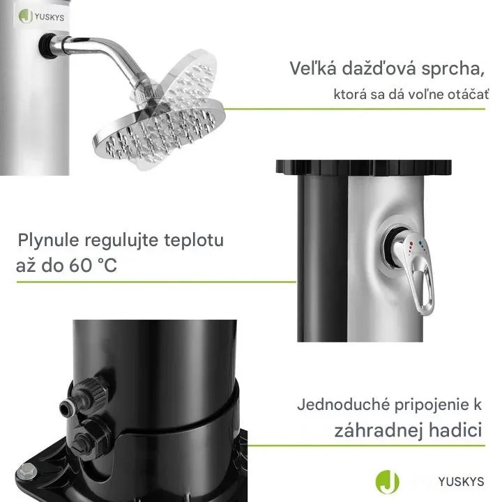 InternetovaZahrada Záhradná solárna sprcha Victoria 40 L