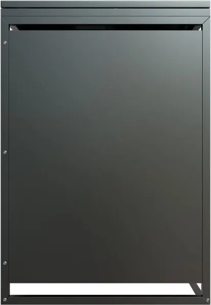 Kovový prístrešok pre 3 popolnice, antracit, 197×116×80 cm