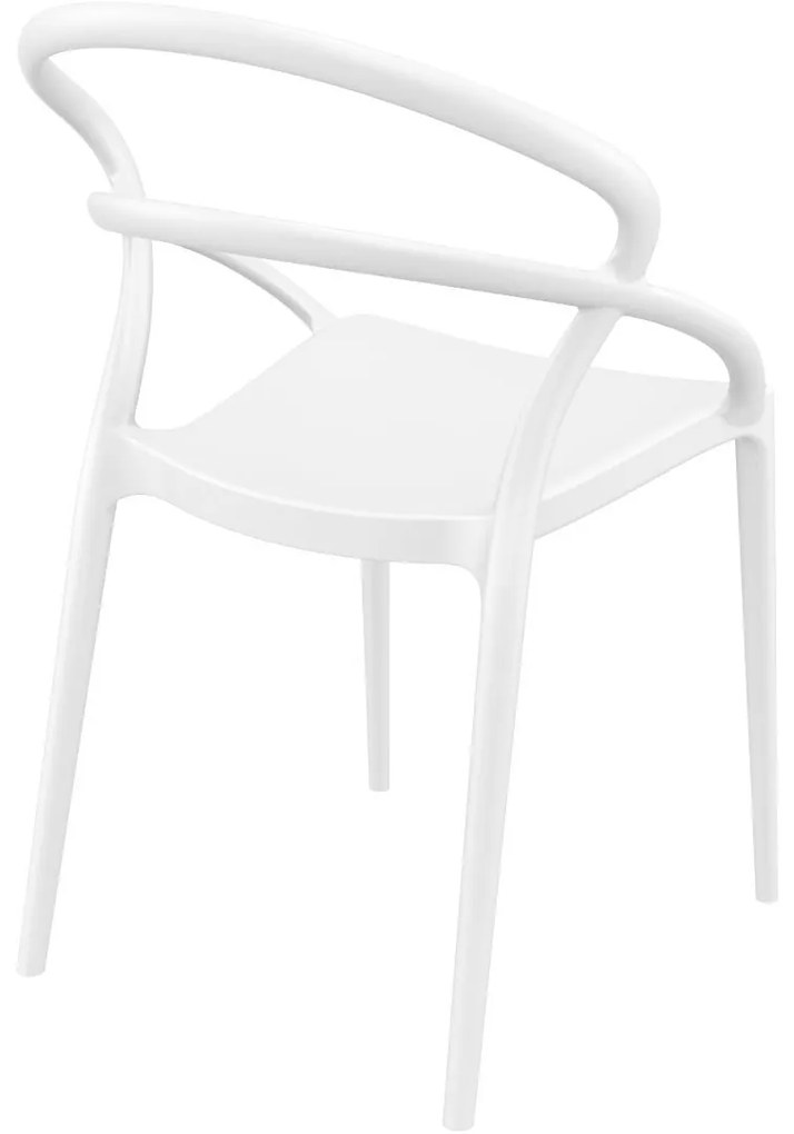 PIA záhradná stolička white