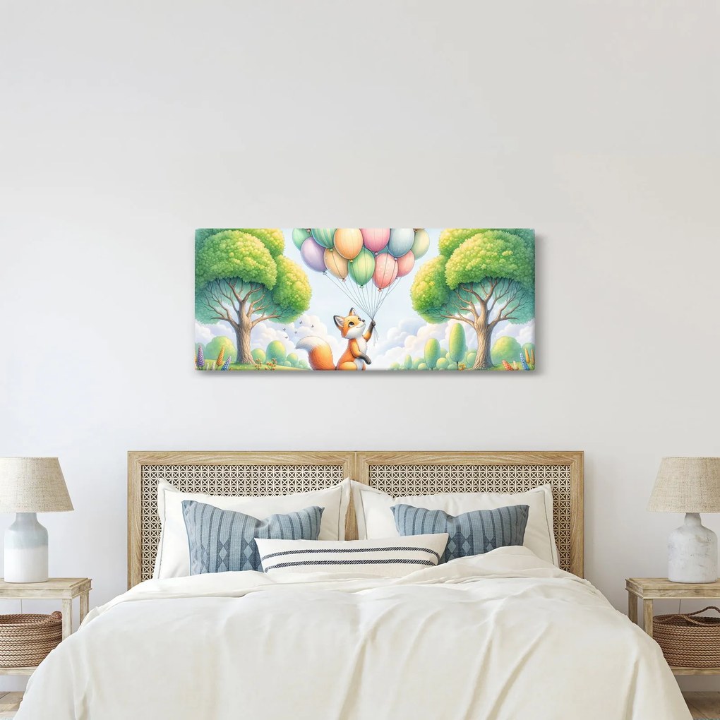 Obraz – Šťastná líška (120x50 cm)