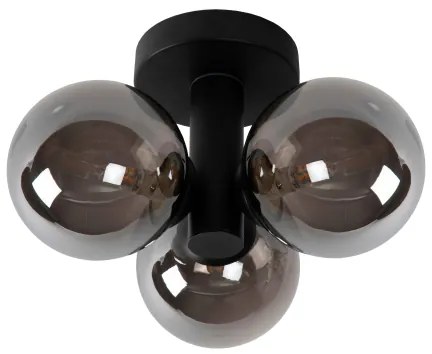 Lucide 74116/03/30 - Kúpeľňové stropné svietidlo TRUDY 3xG9/40W/230V IP44 čierna