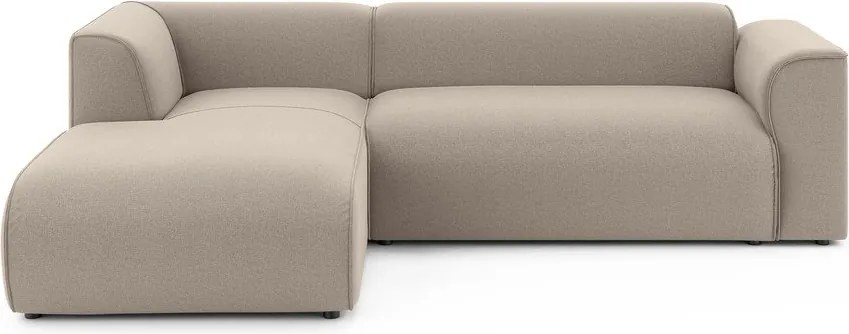 Svetlohnedá rohová pohovka (ľavý roh/s leňoškou) Merid – Ropez